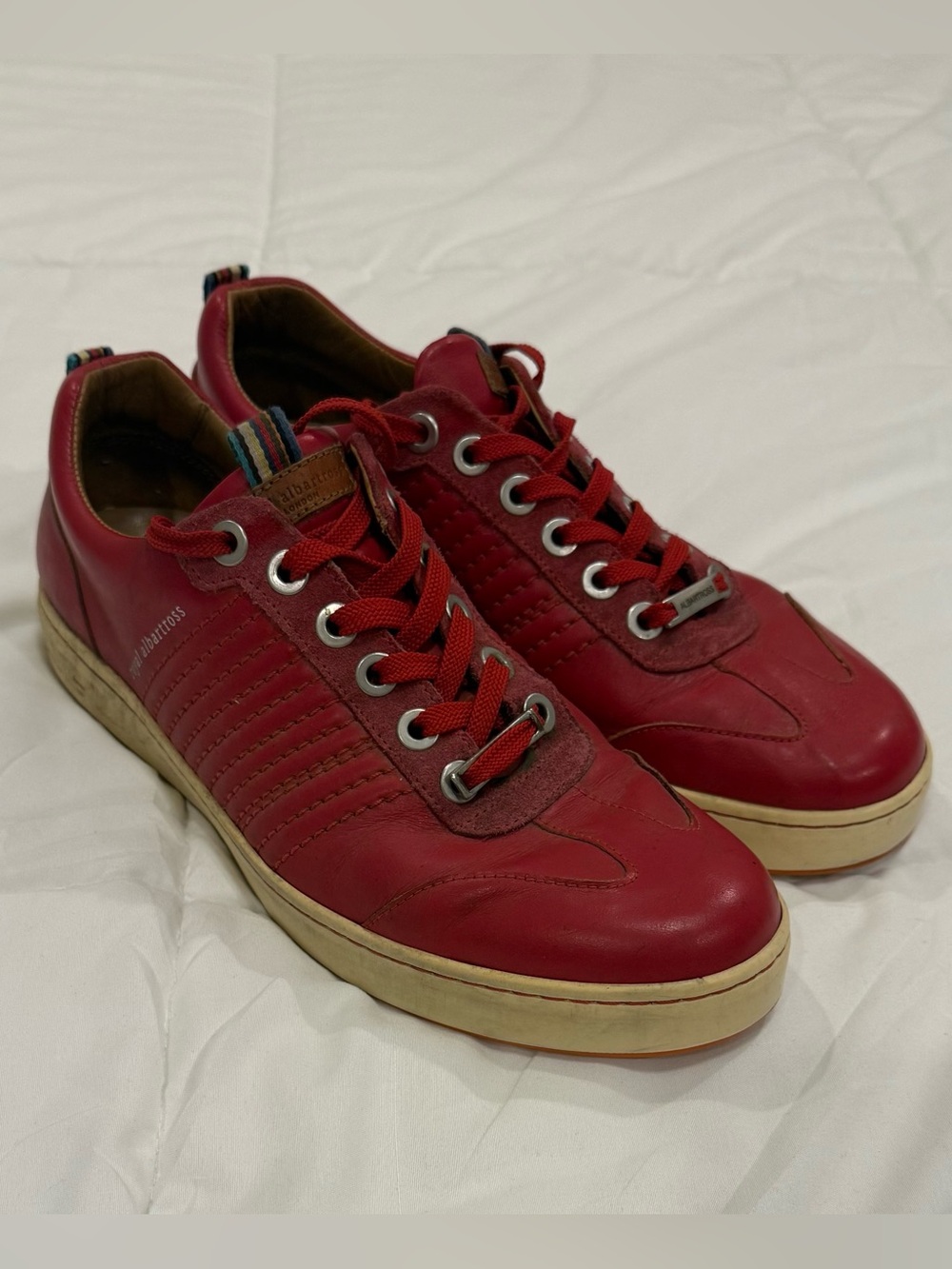Royal Albartross Red Leather Spikeless Golf Shoes Sneaker Women’s 10